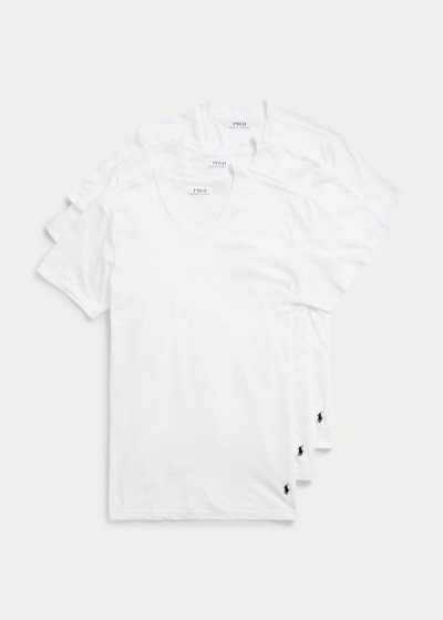 Polo Ralph Lauren Slim V-Neck 3-Pack T Shirt Herre Danmark (LYJXV7104)